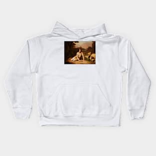 Giotto Drawing from Nature by John William Godward Kids Hoodie